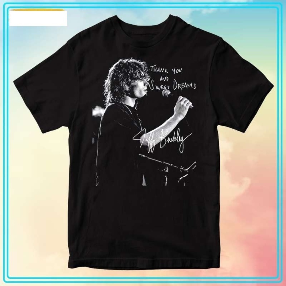Jeff Buckley Thank You And Sweet Dreams Signature TShirt - Picture 1 of 4